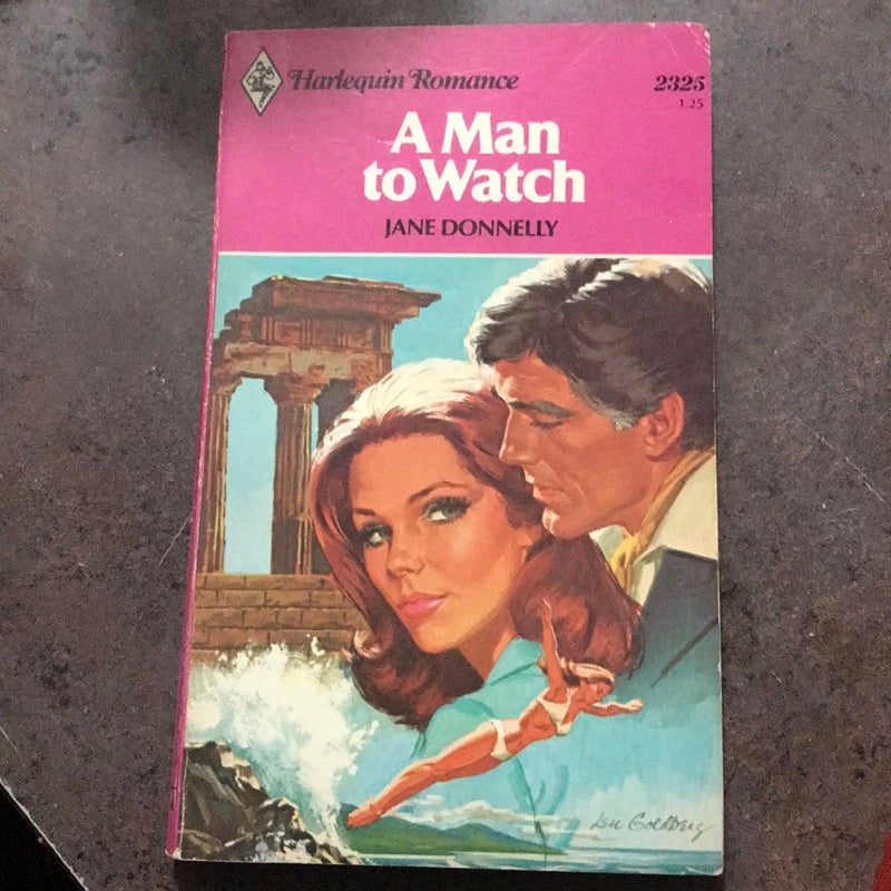 Paperback harlequin romance A man to watch 1979 Jane Donnelly 