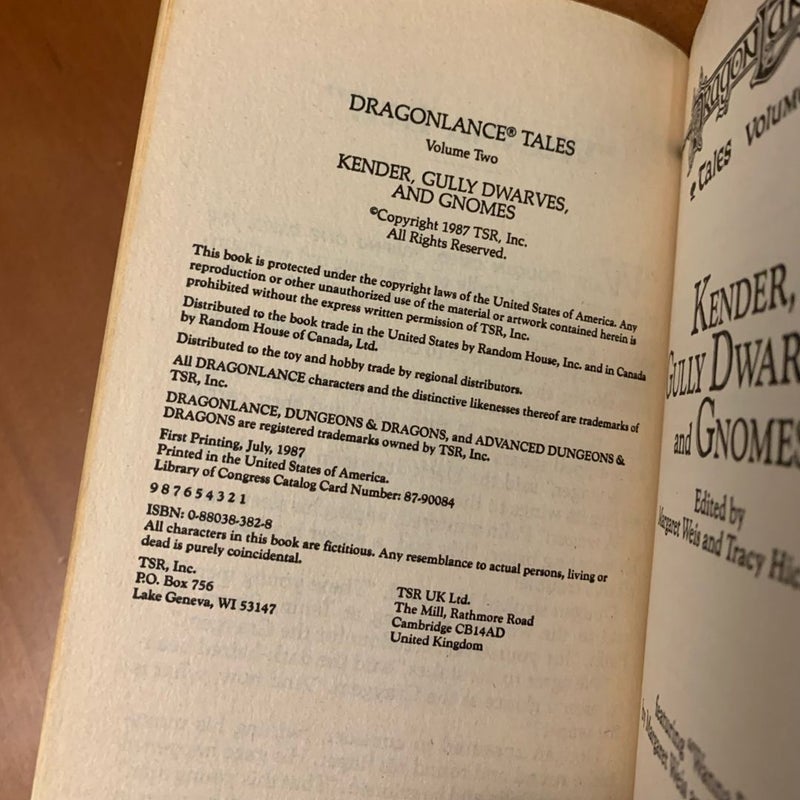 DragonLance: Tales I Trilogy: The Magic of Krynn, Kender, Gully Dwarves, and Gnomes, Love and War, All First Edition First Printing