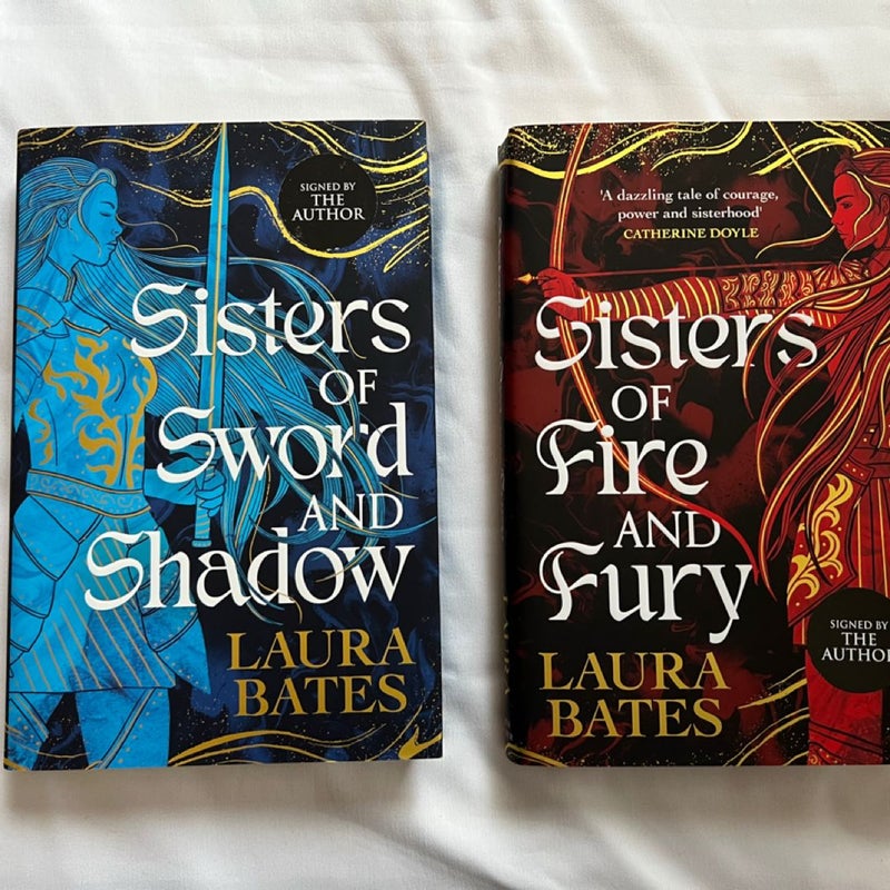 Waterstones Sisters of Sword and Shadow and Sisters of Fire and Fury