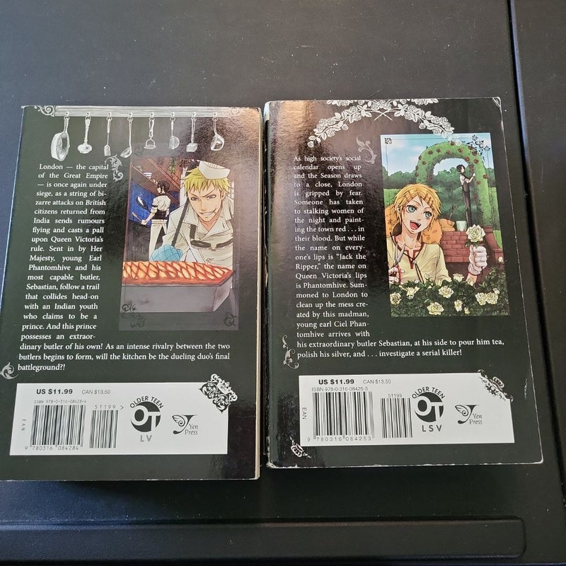 Black Butler, Volumes 1 2 4 6 7 8 9 
