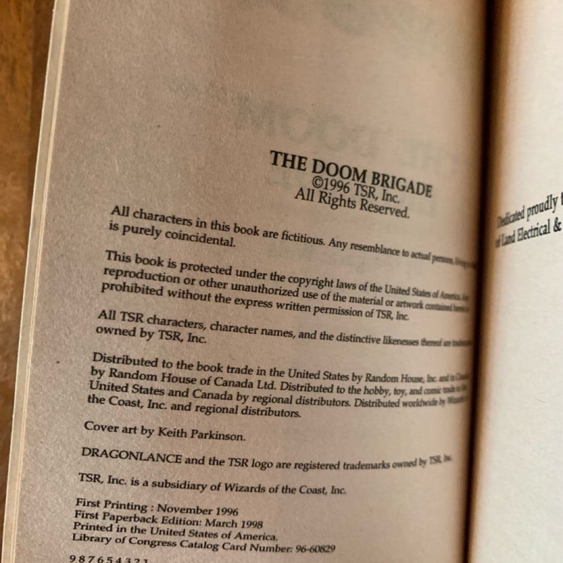 DragonLance: Kang’s Regiment 1-2: Doom Brigade, Draconian Measures, All First Edition First Printing