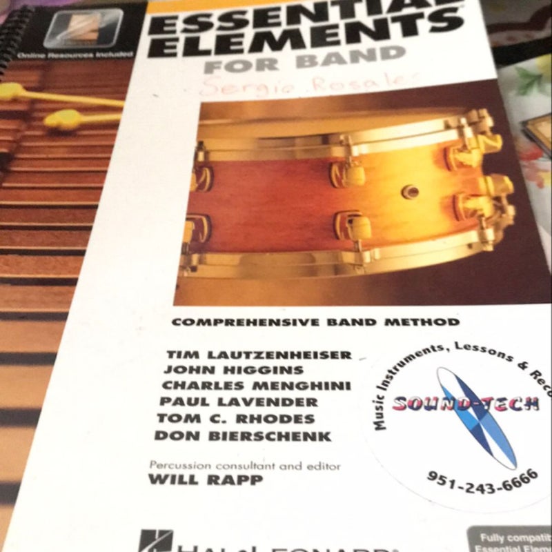 Essential Elements for Band - Percussion/Keyboard Percussion Book 1 with EEi (Book/Online Audio)