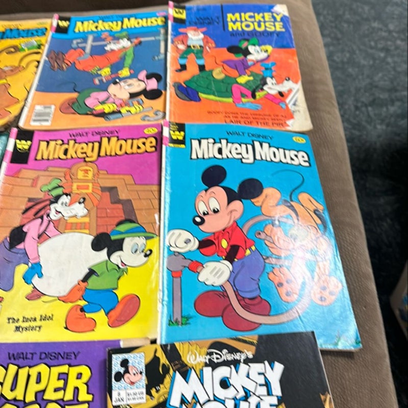 10 Walt Disney's MICKEY MOUSE Whitman Comics Pluto Excellent ConditionWalt