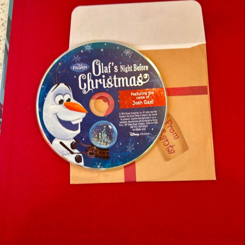 Frozen Olaf's Night Before Christmas Book and CD