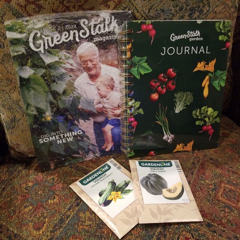 GreenStalk gardening journal and magazine, NEW, plus seeds bundle