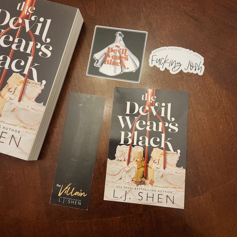 The Devil Wears Black with Signed Bookplate plus stickers and bookmark