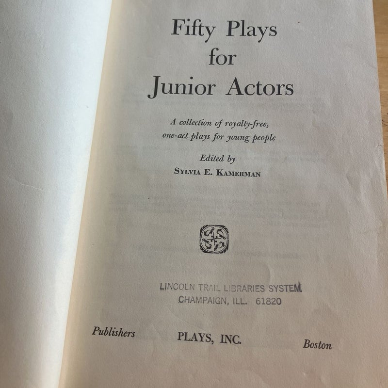 Fifty Plays for Junior Actors