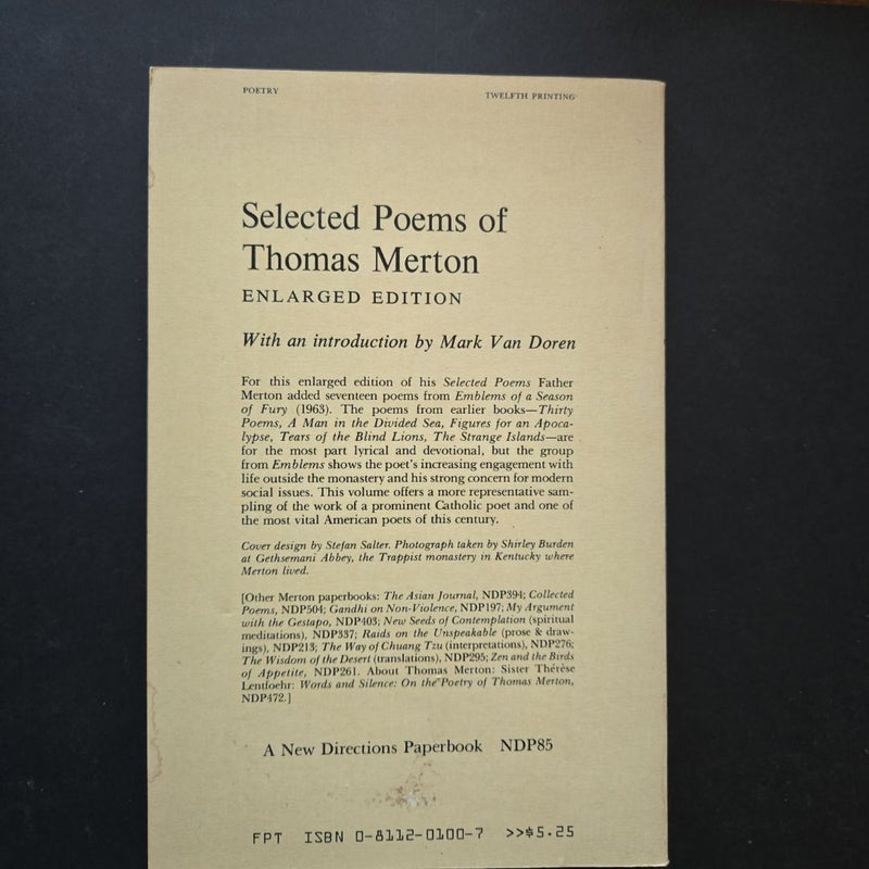 Selected Poems of Thomas Merton