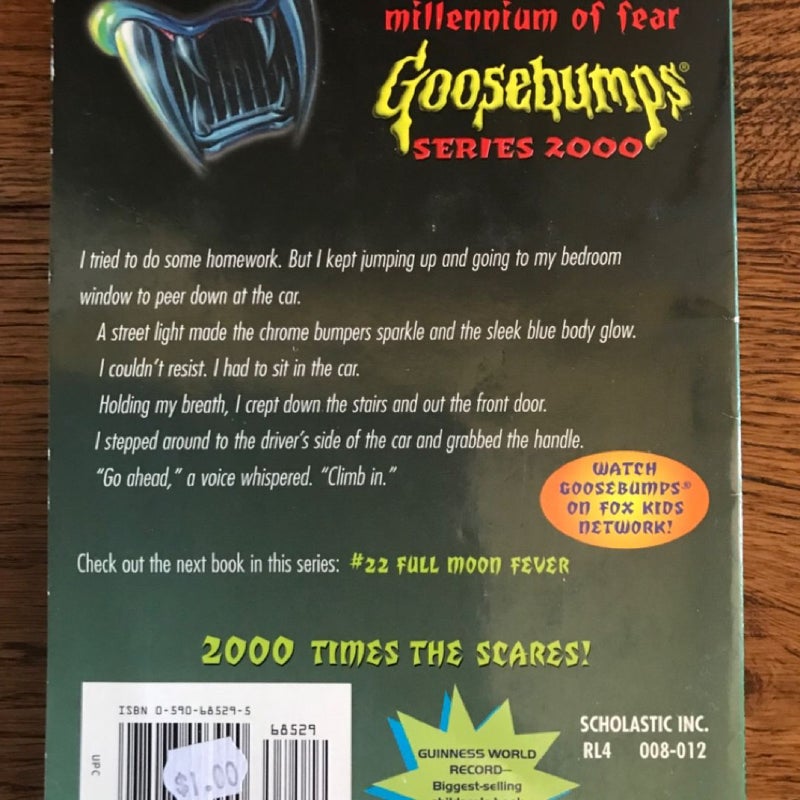 TRUE 1st Printing GOOSEBUMPS Series 2000: The Haunted Car, 1999 VTG Teen Horror Series