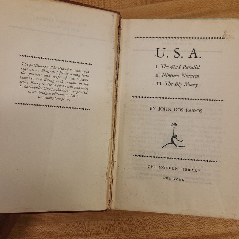 U.S.A. the 42nd parallel, 1919, the big money