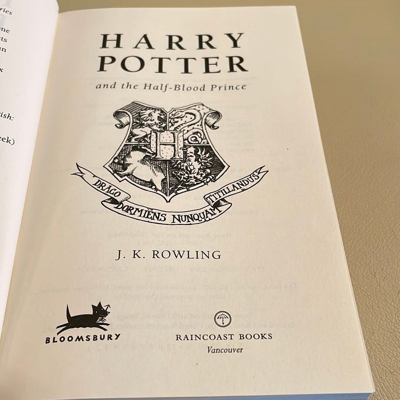 Harry Potter and the Half-Blood Prince *rare misprint*