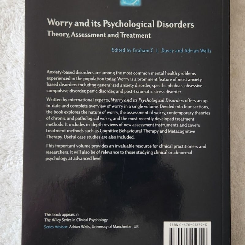 Worry and Its Psychological Disorders