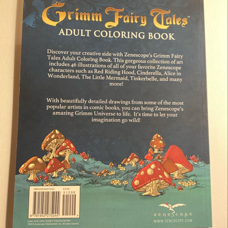 Grimm Fairy Tales Adult Coloring Book