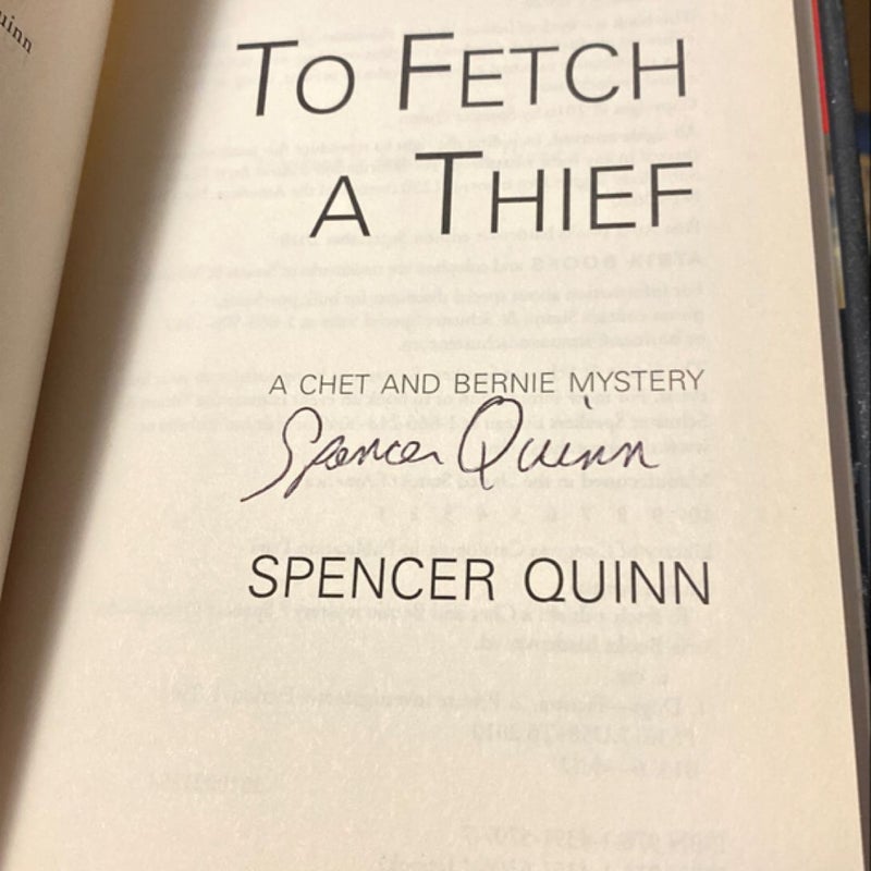 To Fetch a Thief   *Autographed Copy*