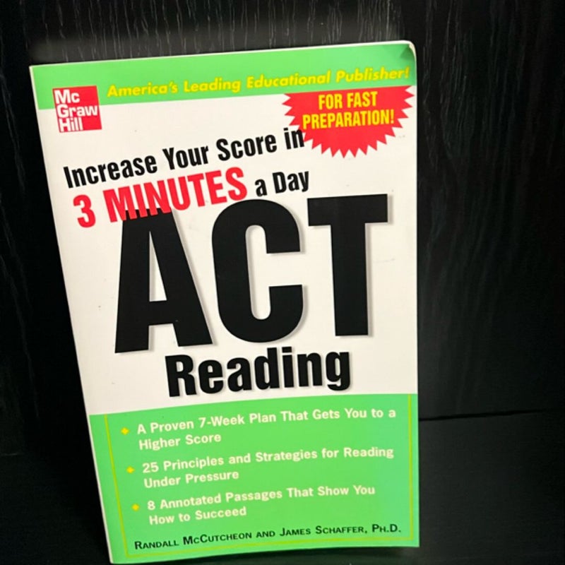 Increase Your Score in 3 Minutes a Day: ACT Reading