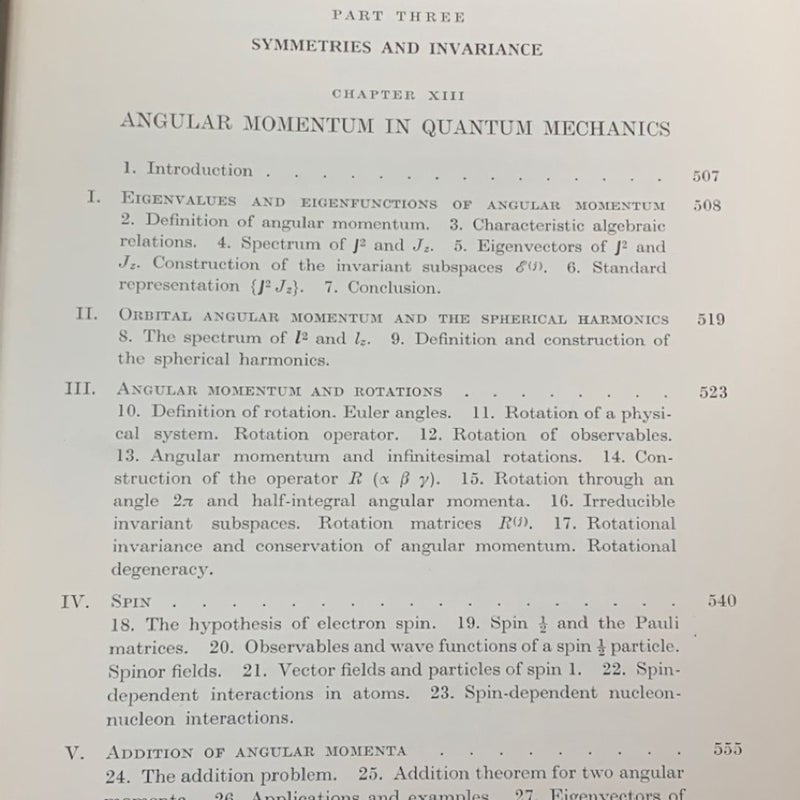 Quantum Mechanics; Vol 2 vintage 1961