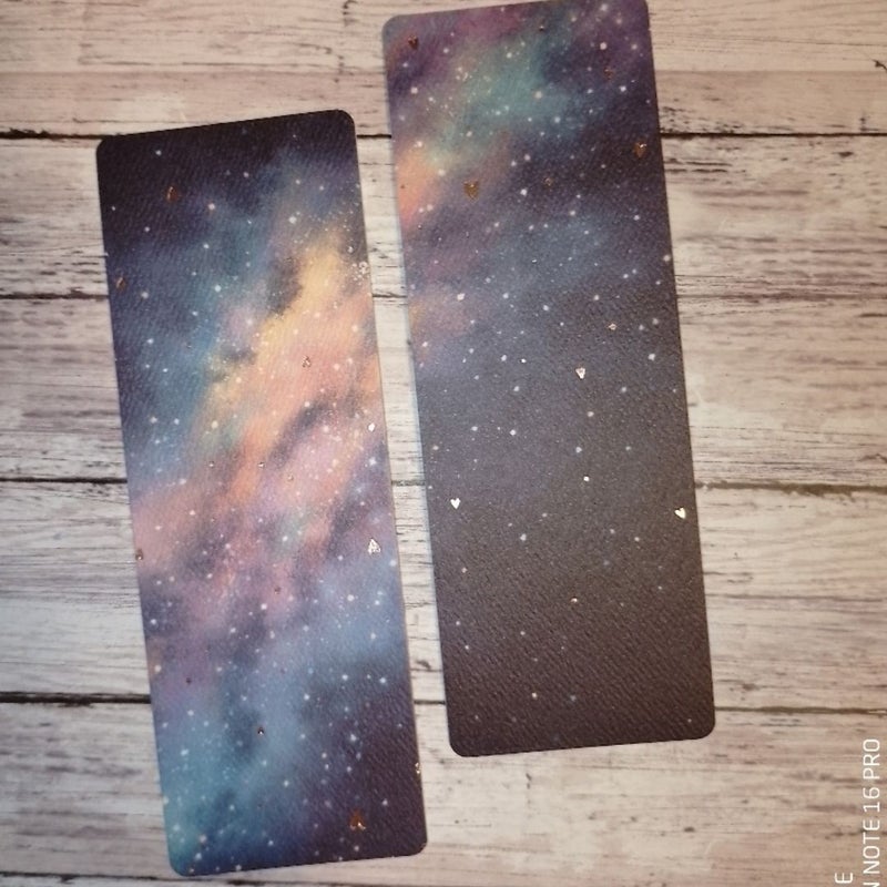 Galaxy paper bookmark 