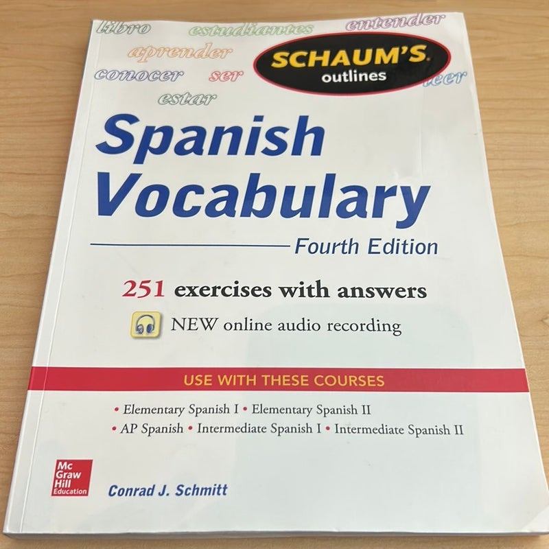 Schaum's Outline of Spanish Vocabulary, 4th Edition