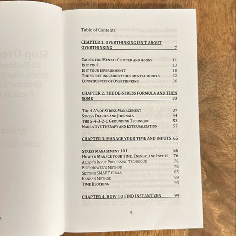 Stop Overthinking: 23 Techniques to Relieve Stress, Stop Negative Spirals, Declutter Your Mind, and Focus on the Present