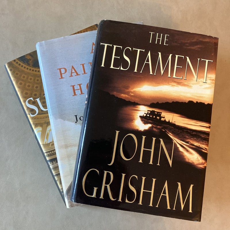 John Grisham 3 BOOK BUNDLE LOT - The Testament - A Painted House - The Summons