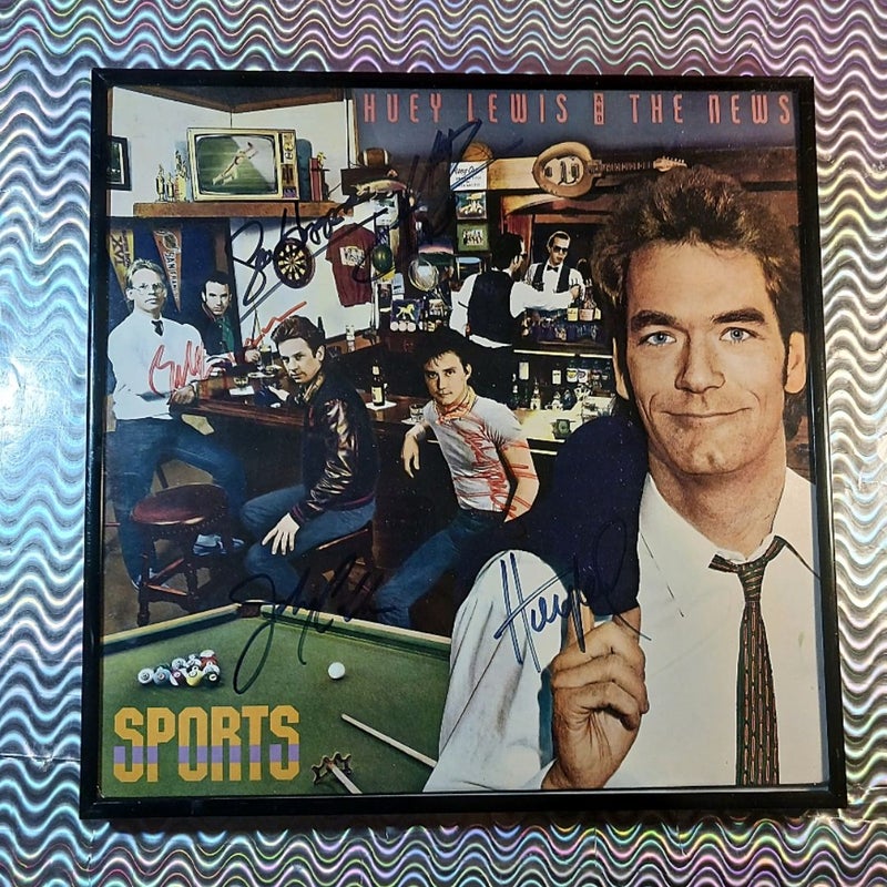 Huey Lewis And The News‎– Sports  (Autographed 12"LP) 
