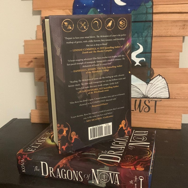 The Alchemists of Loom & Dragons of Nova OOP original covers