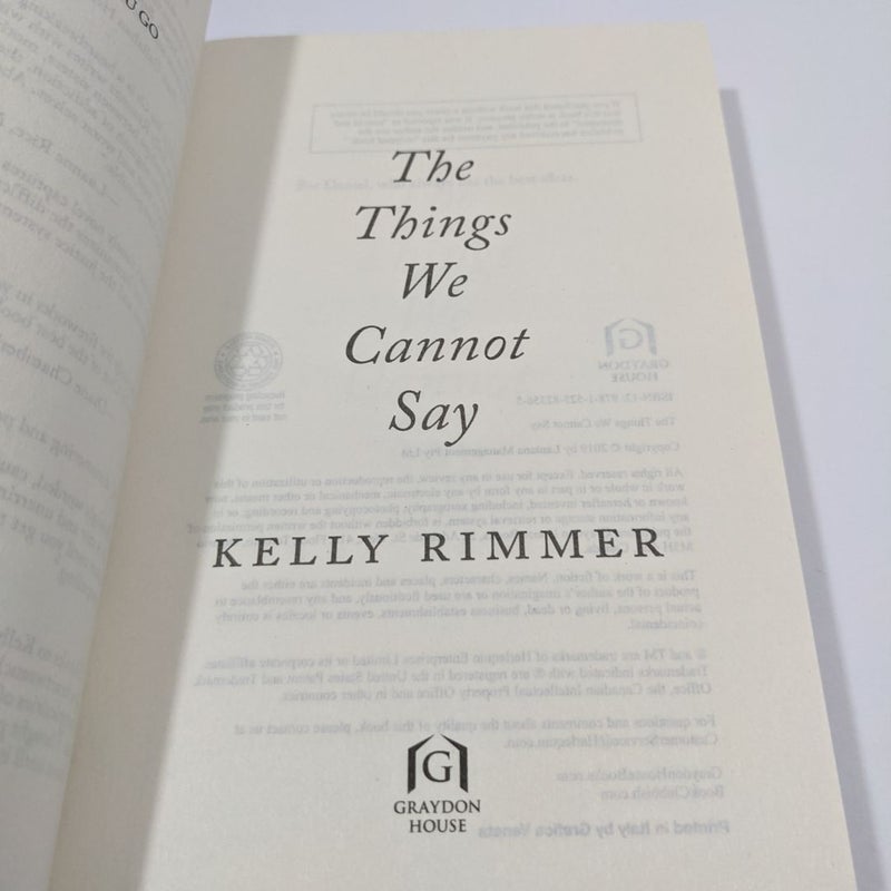 The Things We Cannot Say