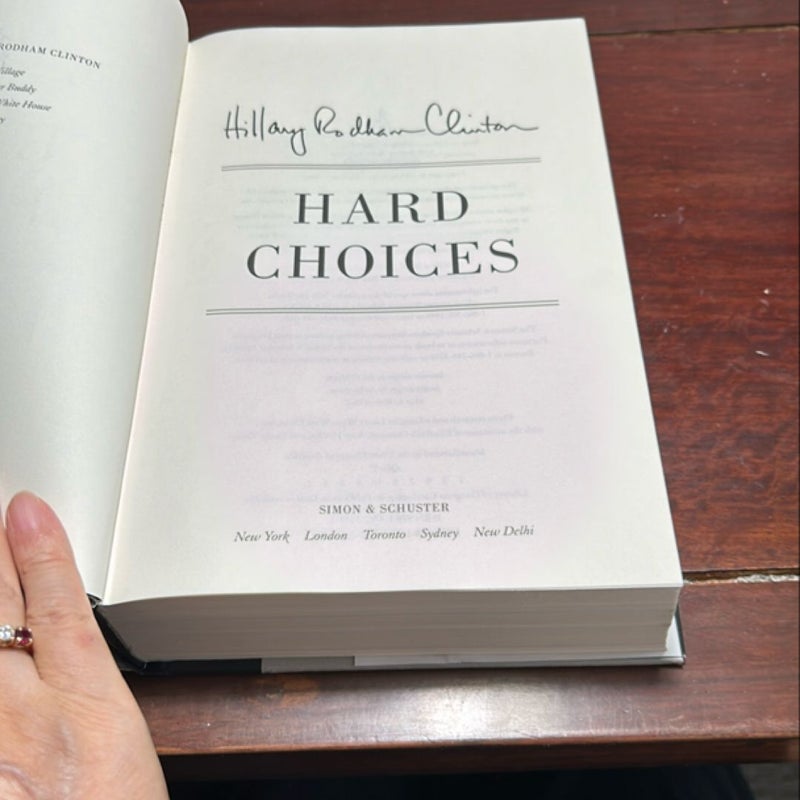 Hard Choices (2014 1st Printing)