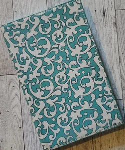 Abstract Teal Floral Journal Cover