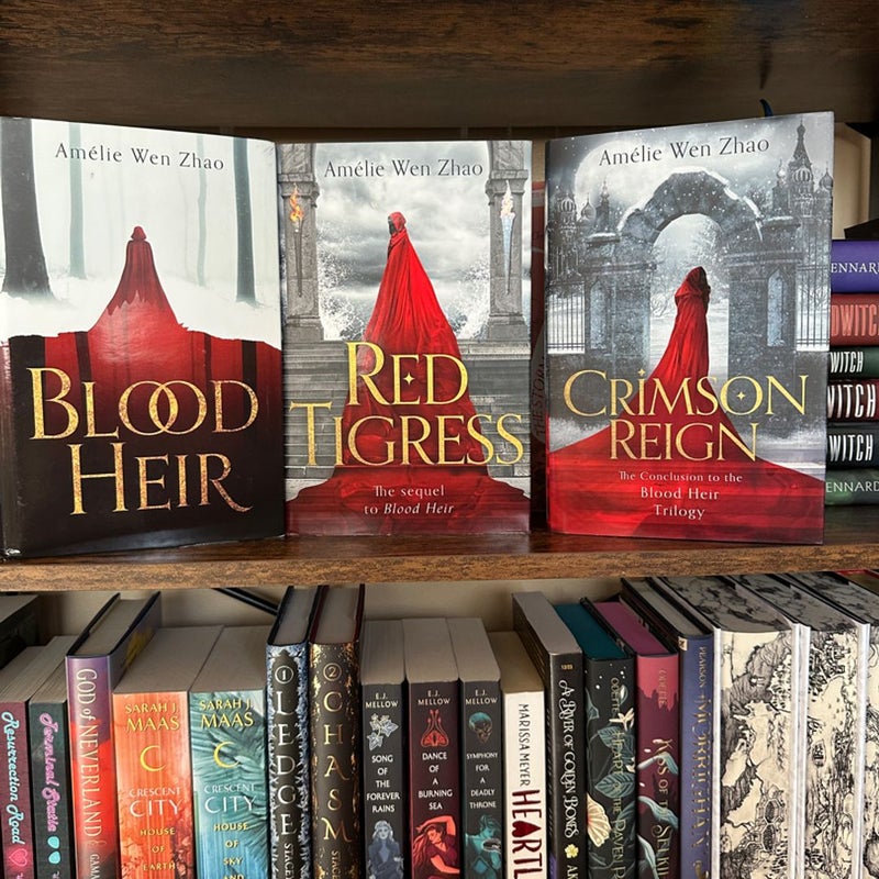 Blood Heir trilogy uk covers