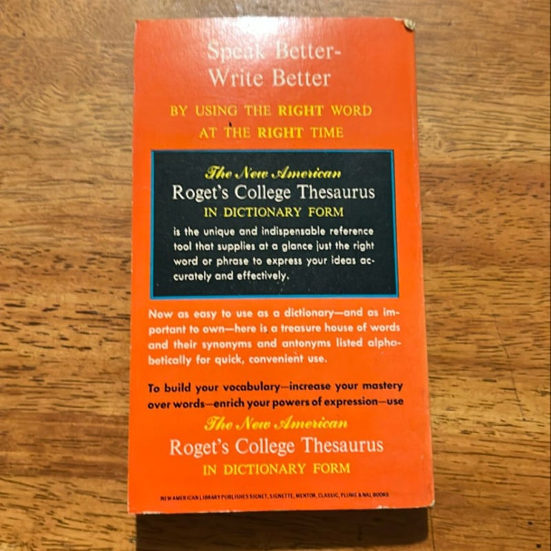 Roget College Thesaurus 