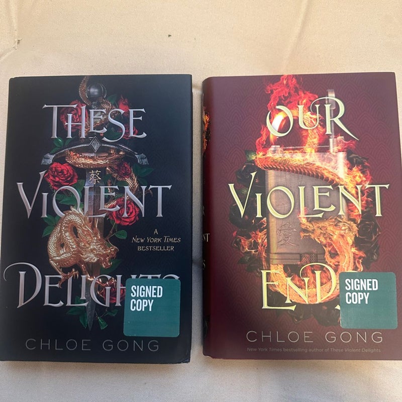 2 SIGNED Books: These retailer Violent Delights Owlcrate & Our Violent Ends Fairyloot