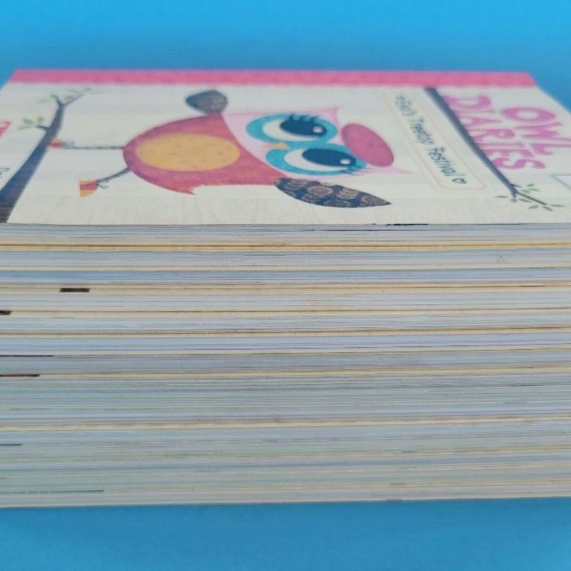 OWL & UNICORN DIARIES BOOK LOT OF 15 ALMOST FULL SET BY REBECCA ELLIOTT BRANCHES