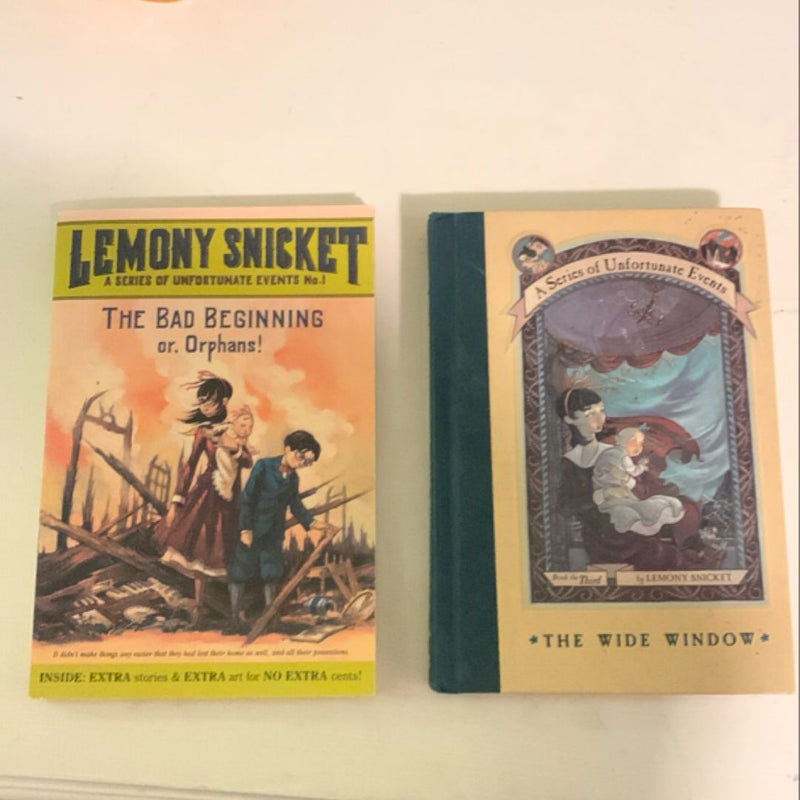 A Series of Unfortunate Events books 1 & 3