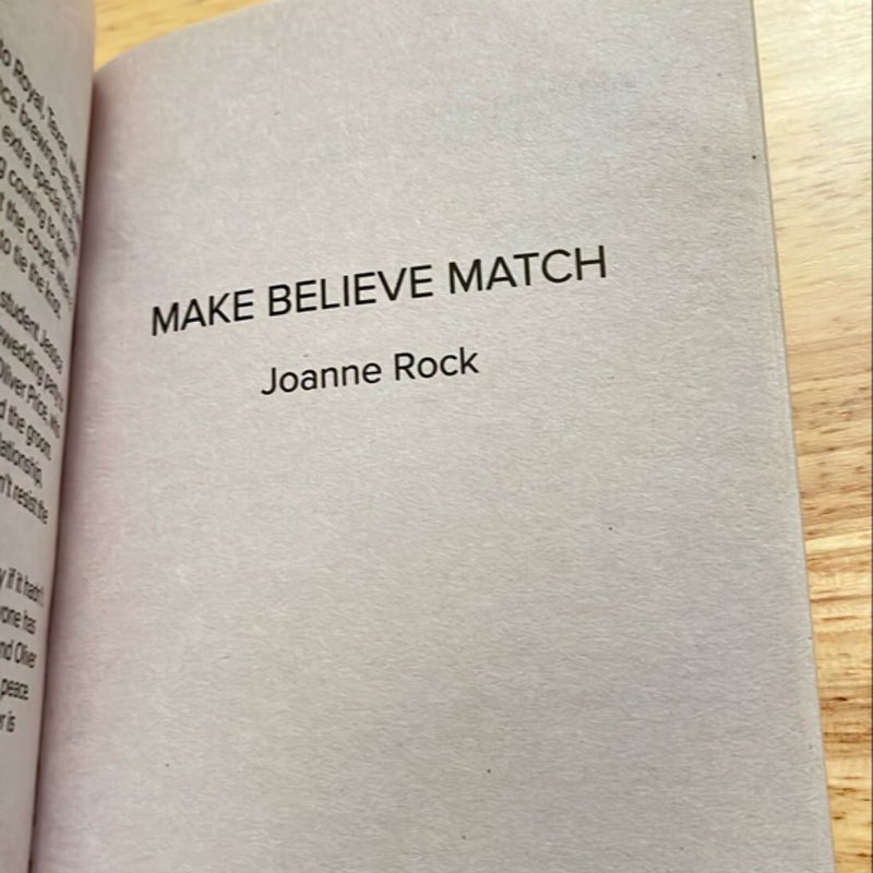 Four Weeks to Forever and Make Believe Match