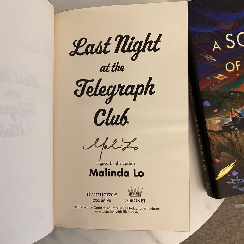 Last Night at the Telegraph Club + A Scatter of Light (ILLUMICRATE SIGNED)