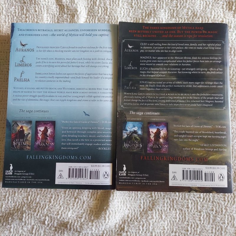 Falling Kingdoms and Rebel Spring