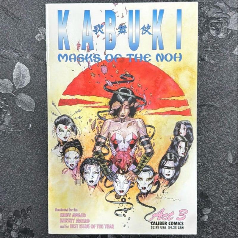 Kabuki Masks of The Noh Act # 3 The Calm before the storm 1996 Caliber Comics 