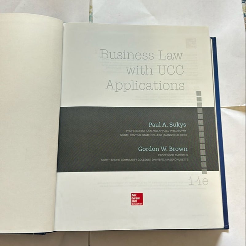 Business Law with UCC Applications