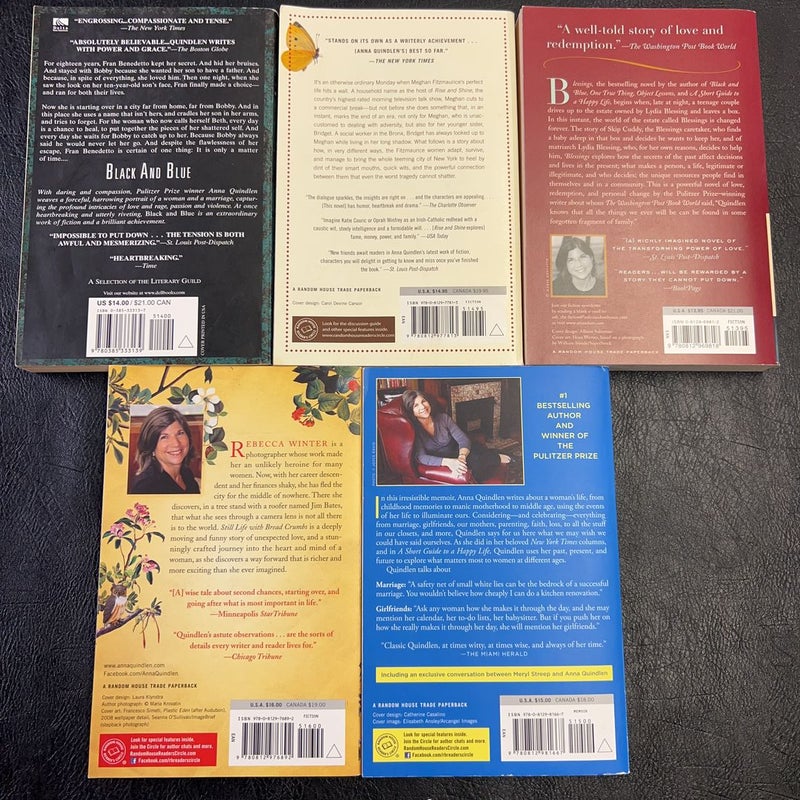 Anna Quindlen 5 paperback bundle 