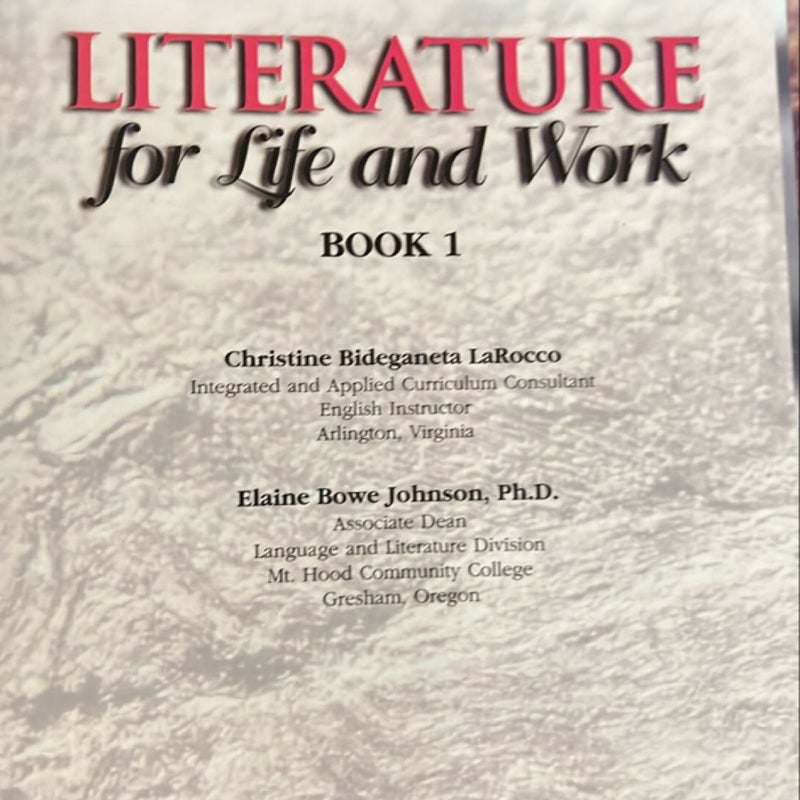 Literature for Life and Work, Book 1