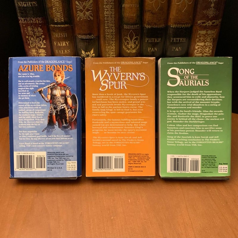 Complete Finder’s Stone Trilogy Set: Azure Bonds, The Wyvern’s Spur, Song of the Saurials