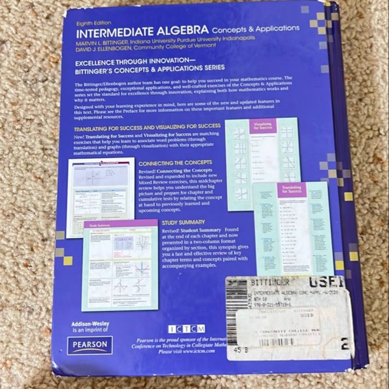 Intermediate algebra 8th edition 