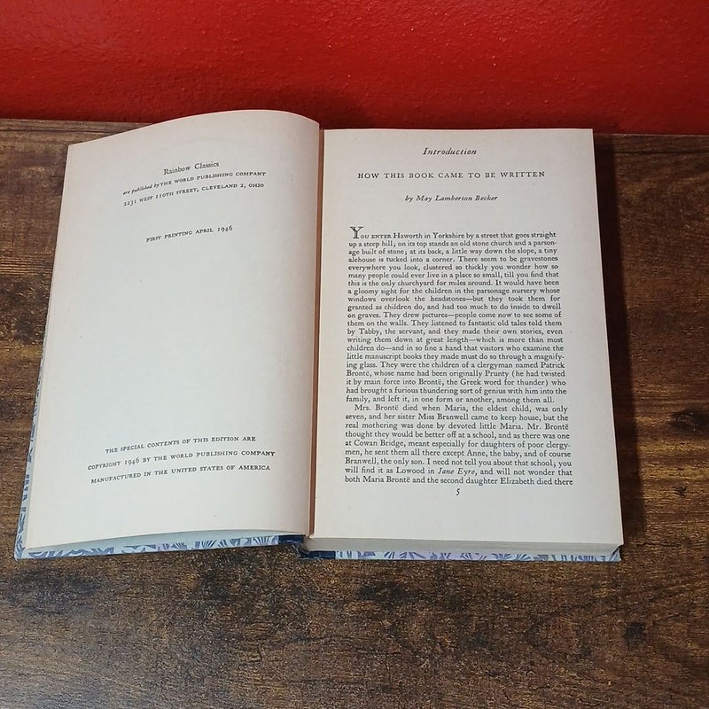 Vintage 1946 Jane Eyre Classic Hardcover Book