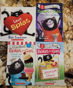 Splat The Cat Bundle ***I Scream For Ice Cream,  And The Cat on The Moon, And The Lemonade Stand, Love Splat**