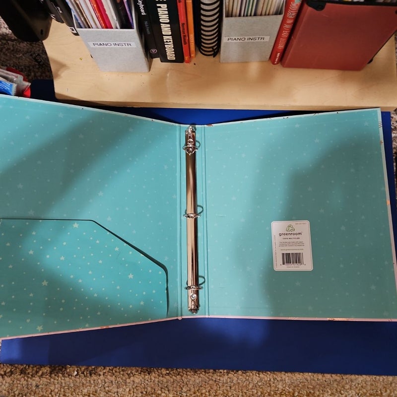 greenroom 100% Recycled Golden Unicorn 1" Student Binder