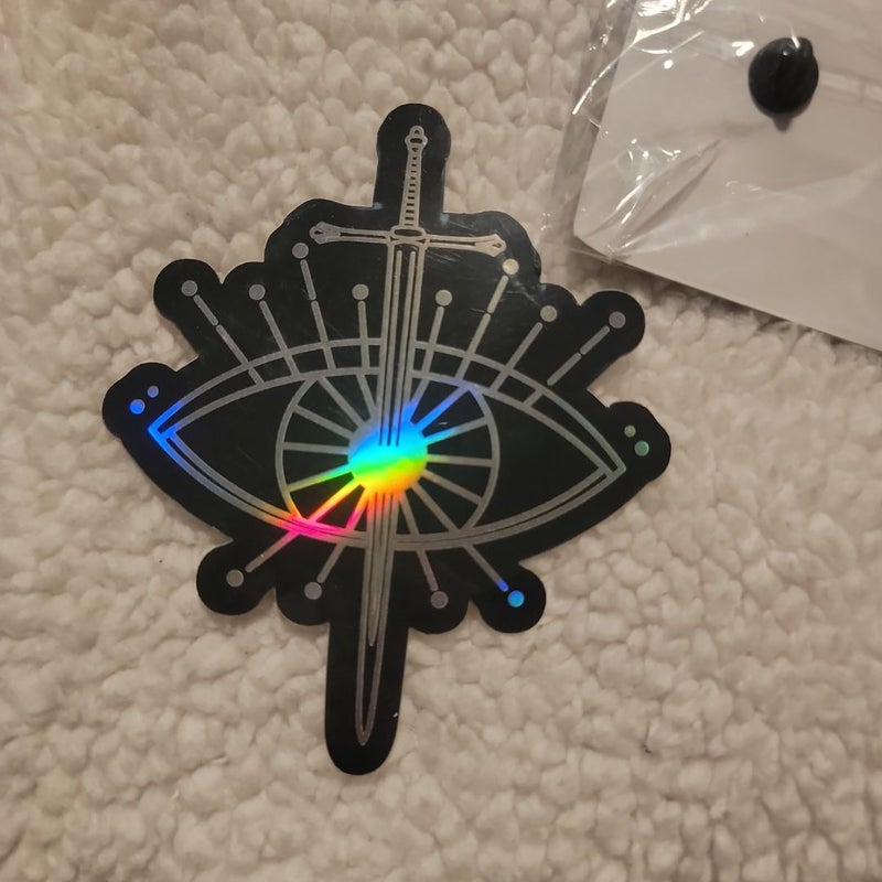 Atlas Six pin and sticker 