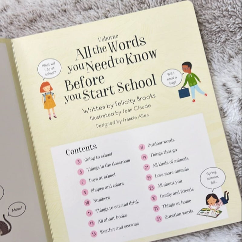 All the Words You Need to Know Before You Start School