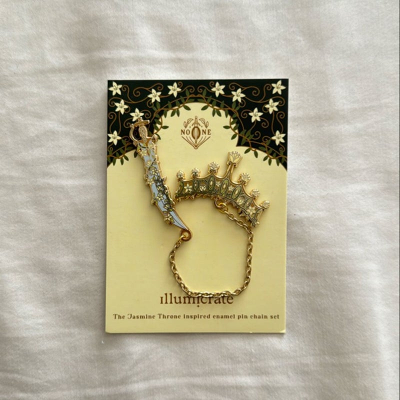 The Jasmine Throne pin set (Illumicrate exclusive)