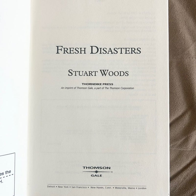 Fresh Disasters Large Print Ex/Lib 3466